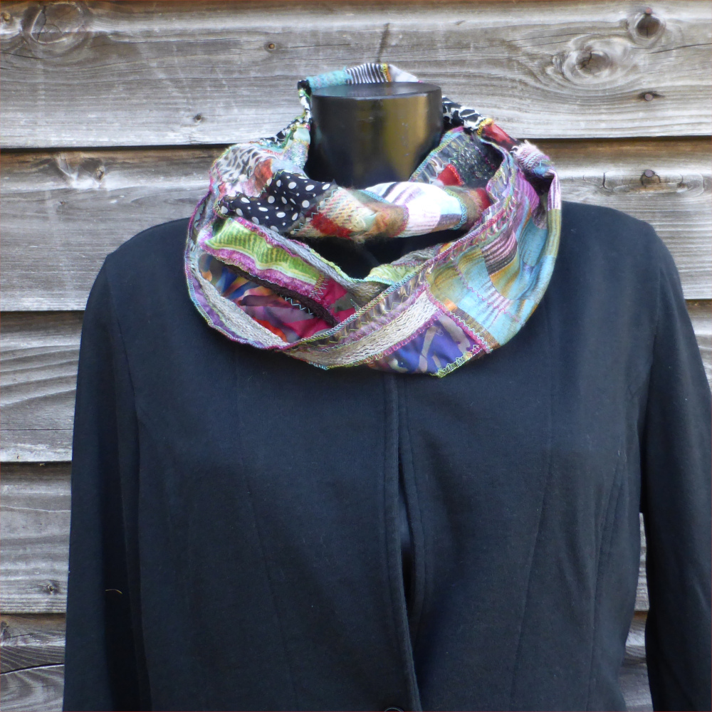 Scarf wrapped twice around neck. – McAnaraks